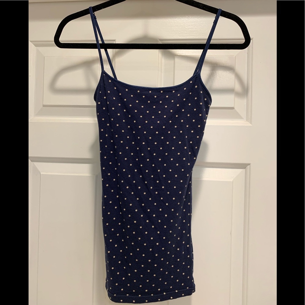Aeropostale dark blue polka dot tank top